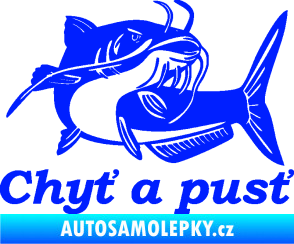 Samolepka Sumec 002 chyť a pusť pravá modrá dynamic