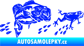 Samolepka Sumec 005 levá se žábou modrá dynamic