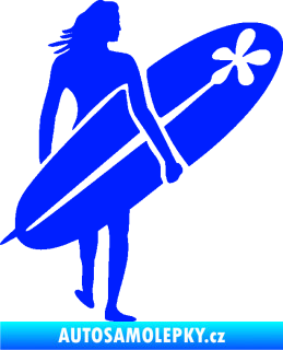 Samolepka Surfařka 003 pravá modrá dynamic