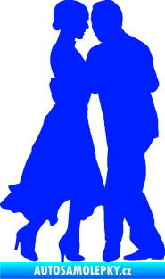 Samolepka Tanec 012 pravá tango modrá dynamic
