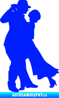 Samolepka Tanec 013 levá tango  modrá dynamic