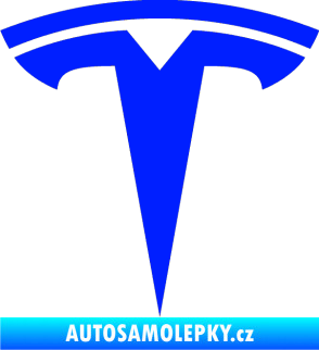 Samolepka Tesla - znak modrá dynamic