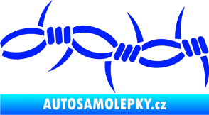 Samolepka Tetování 107 ostnatý drát modrá dynamic