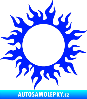 Samolepka Tetování 116 slunce s plameny modrá dynamic