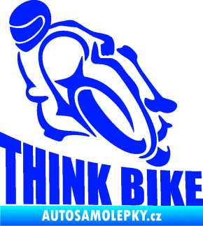 Samolepka Think bike 001 motorkář modrá dynamic