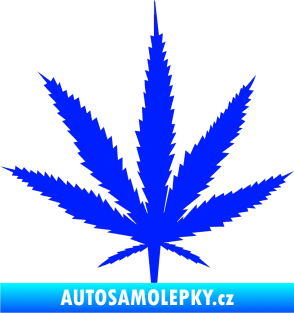 Samolepka Travka 001 lístek marihuany modrá dynamic