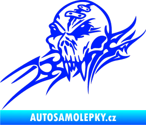 Samolepka Tribal skull levá lebka modrá dynamic