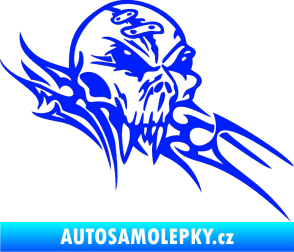 Samolepka Tribal skull pravá lebka modrá dynamic