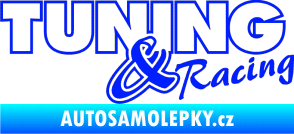 Samolepka Tuning racing obrys modrá dynamic
