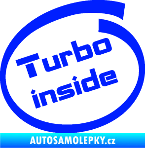 Samolepka Turbo inside modrá dynamic