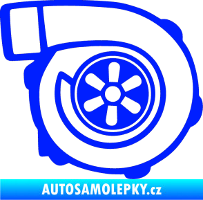 Samolepka Turbo silueta 001  pravá modrá dynamic