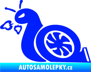 Samolepka Turbo šnek 001 levá modrá dynamic