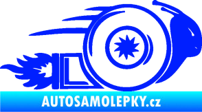 Samolepka Turbo šnek 002 pravá modrá dynamic