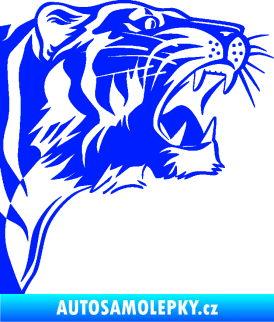 Samolepka Tygr 002 pravá modrá dynamic
