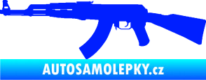 Samolepka Útočná puška AK 47 levá modrá dynamic
