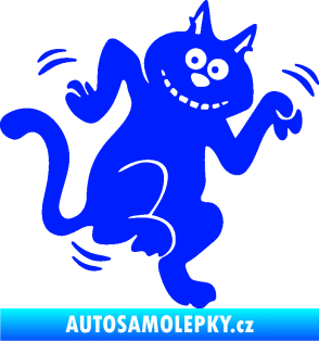 Samolepka Veselá kočka pravá modrá dynamic