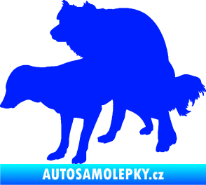 Samolepka Veselí pejsci levá modrá dynamic
