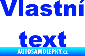 Samolepka Vlastní text - Arial Black modrá dynamic