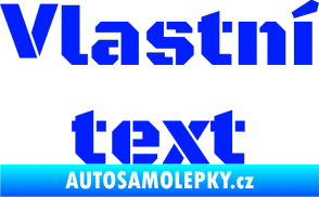 Samolepka Vlastní text - Black Ops modrá dynamic