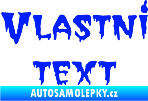 Samolepka Vlastní text - QTGhoul Face modrá dynamic