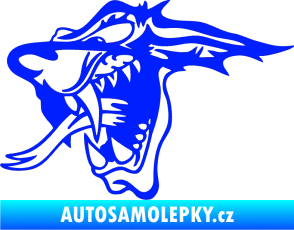 Samolepka Vlk levá modrá dynamic