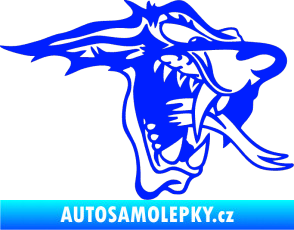 Samolepka Vlk pravá modrá dynamic