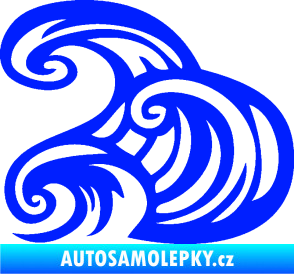 Samolepka Vlny 004 levá moře modrá dynamic