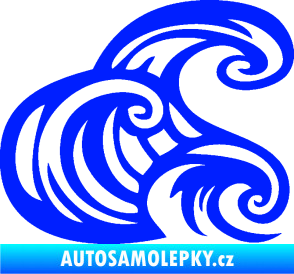 Samolepka Vlny 004 pravá moře modrá dynamic