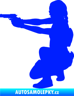 Samolepka Vojačka 001 levá modrá dynamic