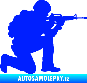 Samolepka Voják 007 pravá modrá dynamic