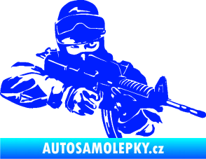 Samolepka Voják 009 pravá modrá dynamic