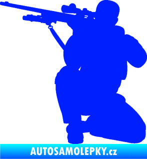 Samolepka Voják 010 levá sniper modrá dynamic