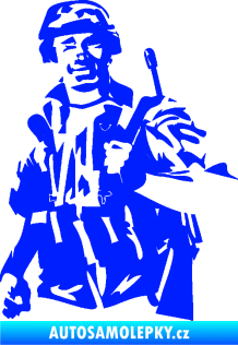 Samolepka Voják 014 levá modrá dynamic