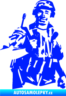 Samolepka Voják 014 pravá modrá dynamic