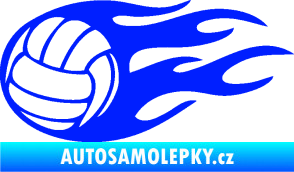 Samolepka Volejbalový míč 002 levá modrá dynamic