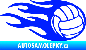 Samolepka Volejbalový míč 002 pravá modrá dynamic