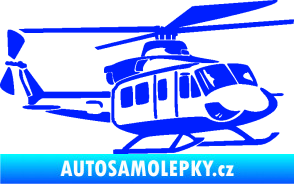 Samolepka Vrtulník 010 pravá helikoptéra modrá dynamic