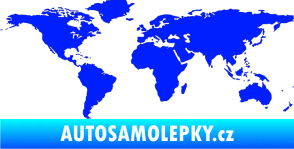 Samolepka World mapa světa modrá dynamic