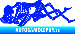 Samolepka Zamilované kostry 001 levá láska až za hrob modrá dynamic