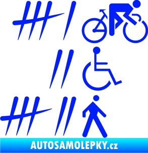 Samolepka Zářezy 001 pravá modrá dynamic