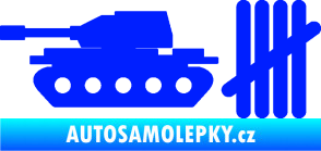 Samolepka Zářezy 008 tank modrá dynamic