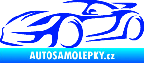 Samolepka Závodní auto 002 levá modrá dynamic