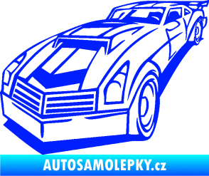 Samolepka Závodní auto 003 levá modrá dynamic