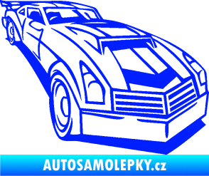 Samolepka Závodní auto 003 pravá modrá dynamic