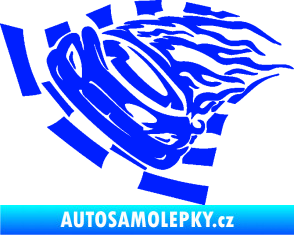 Samolepka Závodní auto 004 levá modrá dynamic