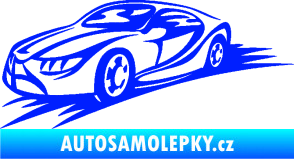 Samolepka Závodní auto 007 levá modrá dynamic