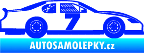Samolepka Závodní auto 008 modrá dynamic