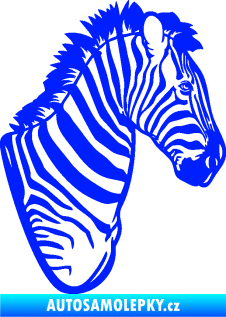 Samolepka Zebra 001 pravá hlava modrá dynamic