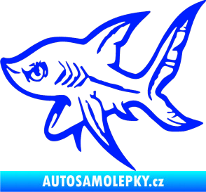 Samolepka Žralok 001 levá modrá dynamic