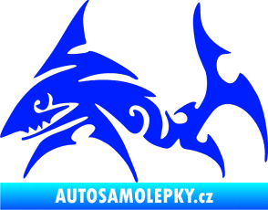 Samolepka Žralok 002 levá modrá dynamic